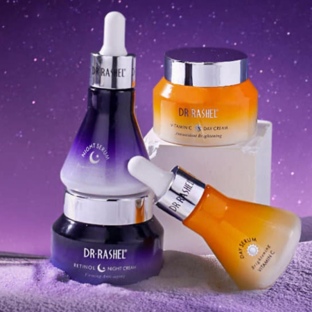 Promotii❤️ - Set 4 produse Anti Aging Vitamina C & Retinol - Dr Rashel Day&Night Pack