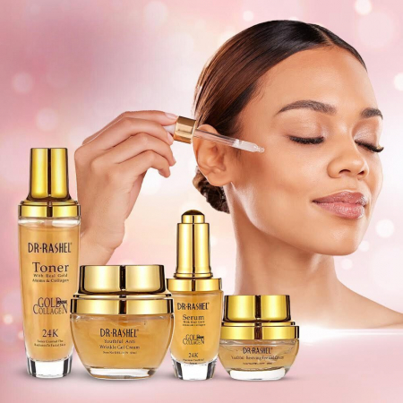 Rutina completa - Set 4 produse Lifting Instant 24k Gold si colagen -Dr Rashel Anti Aging Set