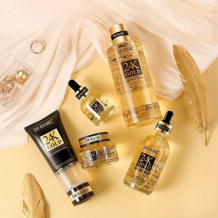 Rutina completa - Set 5 Produse Anti - Aging cu Particulele de Aur Cosmetic - Dr Rashel 24k Gold Anti Aging Skin Care