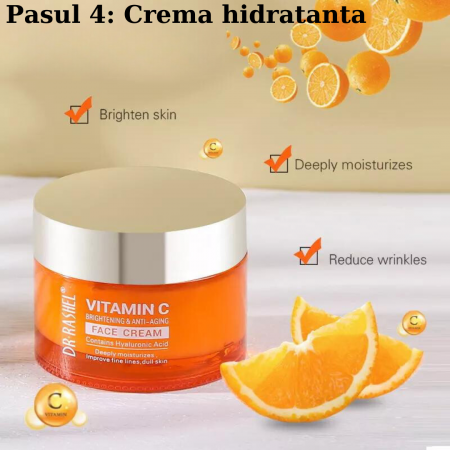 Set 5 Produse Anti - Aging cu Vitamina C, Acid Hialuronic si Niacinamide pentru Luminozitate - Dr. Rashel Skin Care [5]