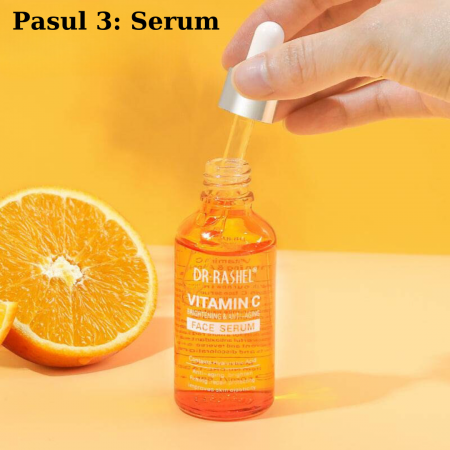 Set 5 Produse Anti - Aging cu Vitamina C, Acid Hialuronic si Niacinamide pentru Luminozitate - Dr. Rashel Skin Care [4]