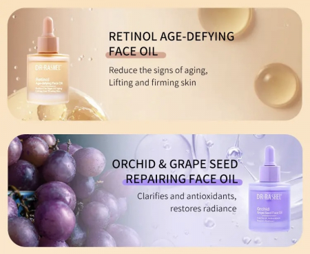 Ulei reparativ pentru față cu orhidee și semințe de strugure - Dr.Rashel Orchid & Grape Seed Repairing Face Oil - 35ml [9]