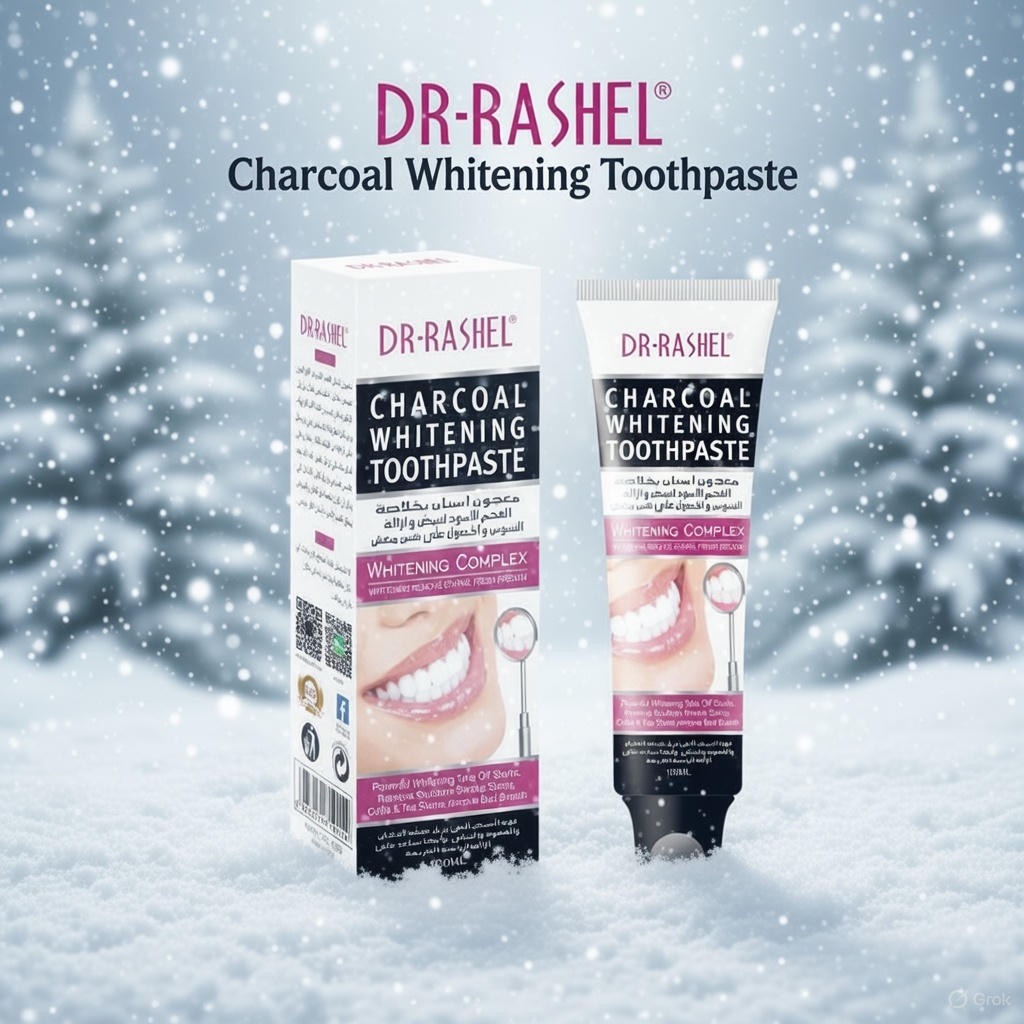 Pasta de Dinti cu Formula Avansata pentru Albire Dr. Rashel Charcoal Whitening Toothpaste-100 ml