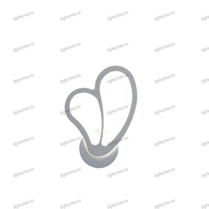 Aplica de perete butterfly design alb, 3 tipuri de lumina, 24 W [4]