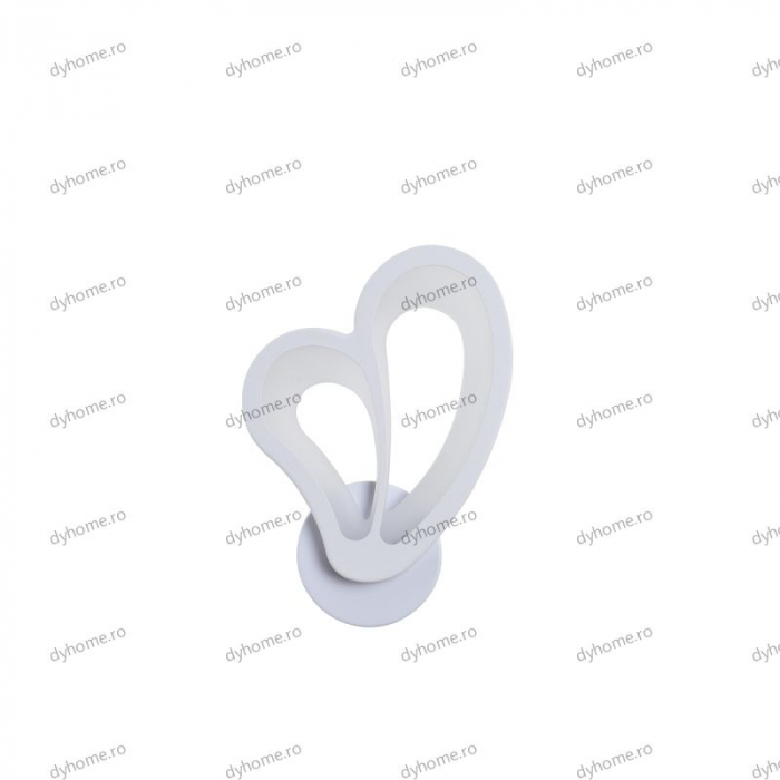 Aplica de perete butterfly design alb, 3 tipuri de lumina, 24 W [2]