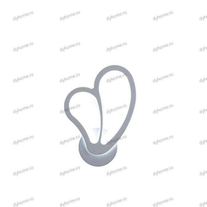 Aplica de perete butterfly design alb, 3 tipuri de lumina, 24 W [5]