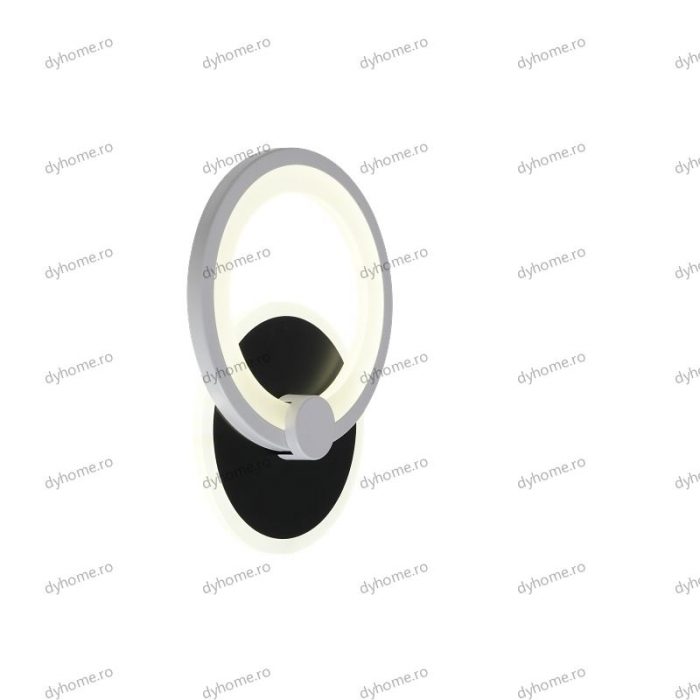 Aplica de perete circular design, 3 tipuri de lumina, 24W [4]