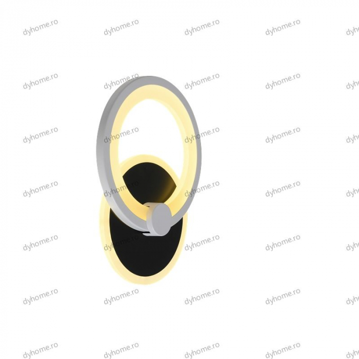 Aplica de perete circular design, 3 tipuri de lumina, 24W [3]