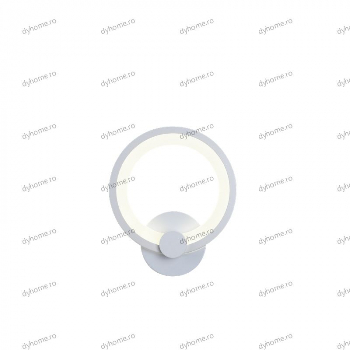 Aplica de perete circular design alb, 3 tipuri de lumina, 24 W [4]