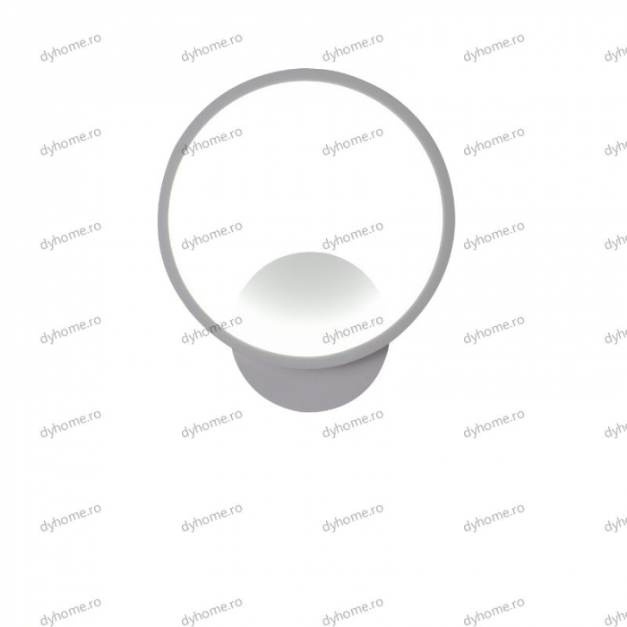 Aplica de perete circular design alb, 3 tipuri de lumina, 28W [4]