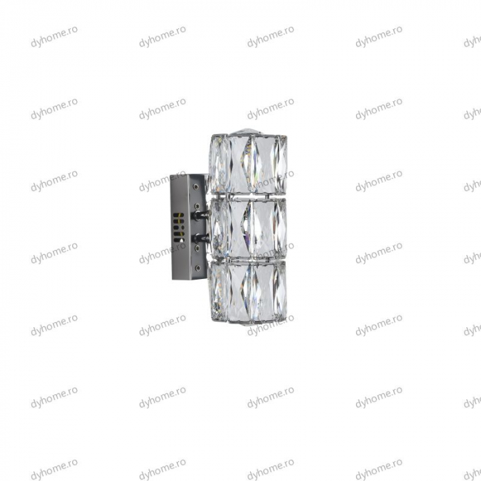 Aplica de perete cristal cilindru design, 3 tipuri de lumina, 24W [3]