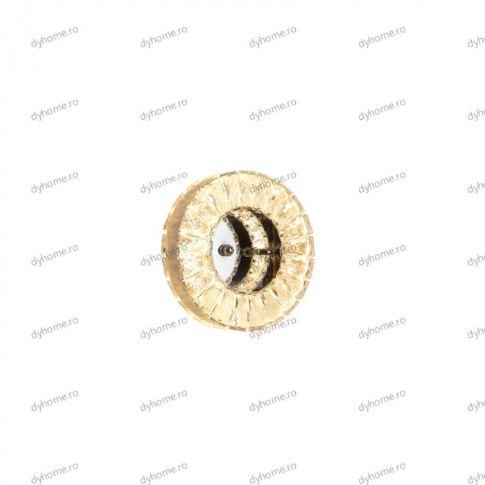 Aplica de perete cristal circular design, 3 tipuri de lumina, 16W [4]