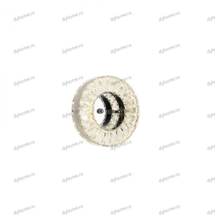 Aplica de perete cristal circular design, 3 tipuri de lumina, 16W [5]