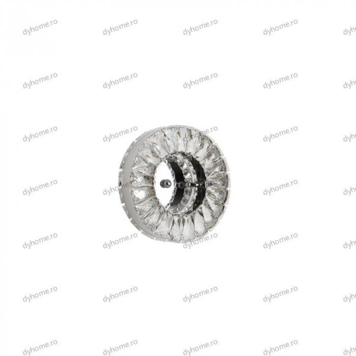 Aplica de perete cristal circular design, 3 tipuri de lumina, 16W [3]
