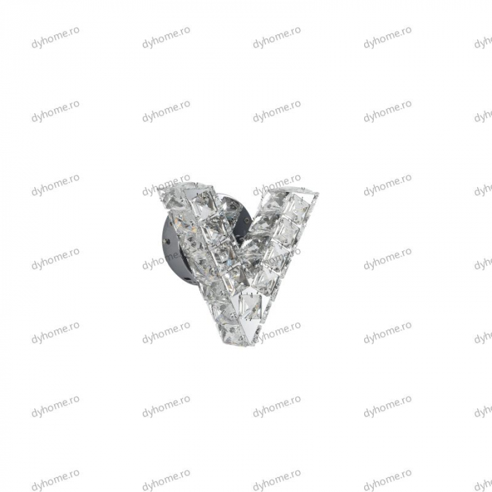Aplica de perete cristal letter V design, 3 tipuri de lumina, 12W [3]