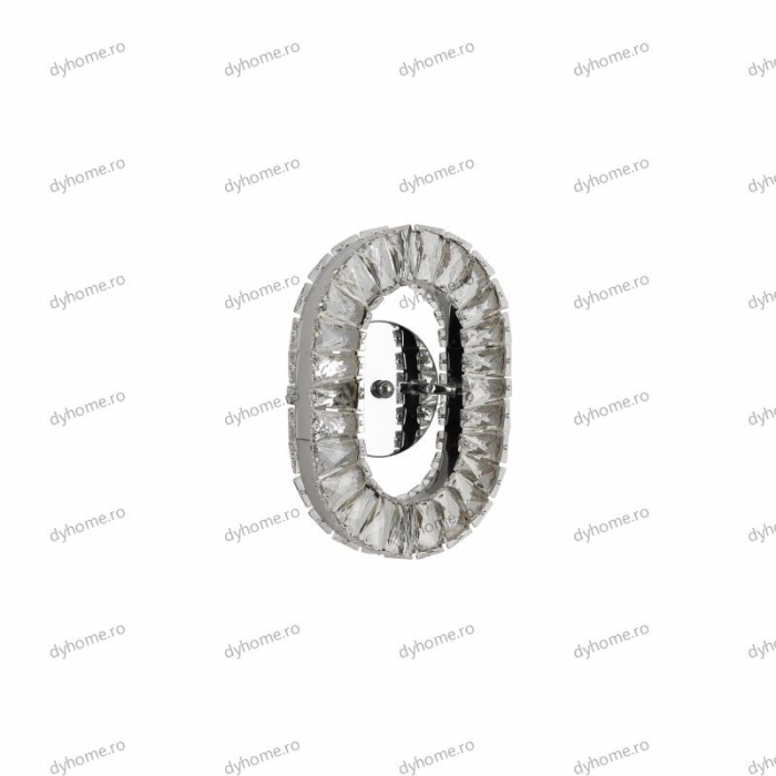 Aplica de perete cristal oval design, 3 tipuri de lumina, 20W [3]