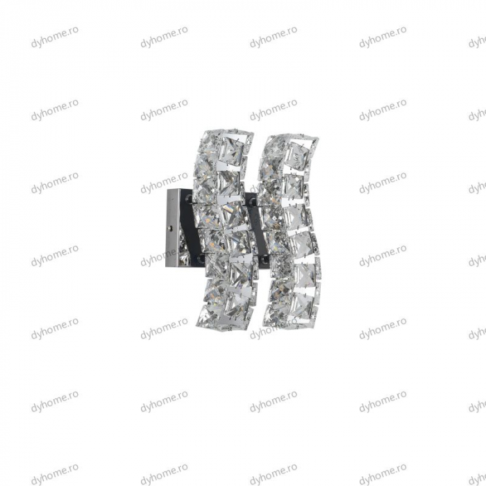 Aplica de perete cristal wave design, 3 tipuri de lumina, 24W [3]