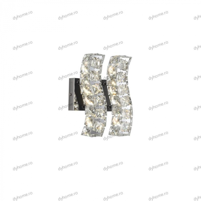Aplica de perete cristal wave design, 3 tipuri de lumina, 24W [5]