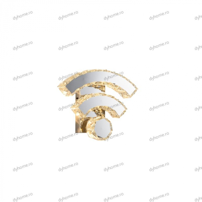 Aplica de perete cristal wifi design, 3 tipuri de lumina, 18W [4]