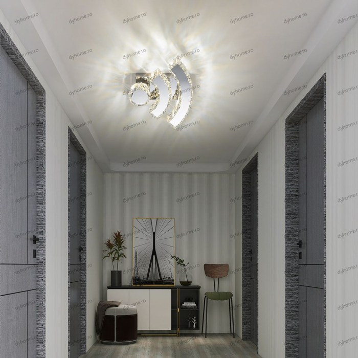 Aplica de perete cristal wifi design, 3 tipuri de lumina, 18W [2]