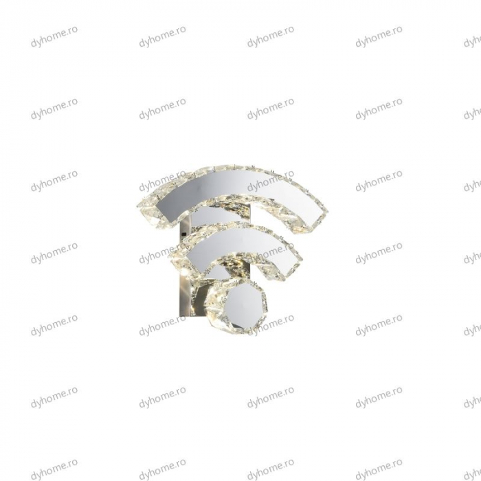 Aplica de perete cristal wifi design, 3 tipuri de lumina, 18W [5]