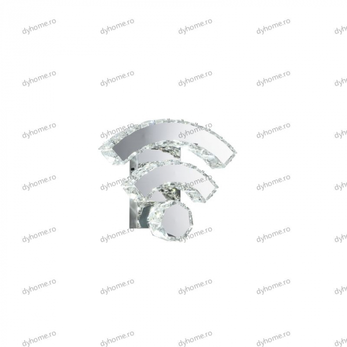 Aplica de perete cristal wifi design, 3 tipuri de lumina, 18W [6]
