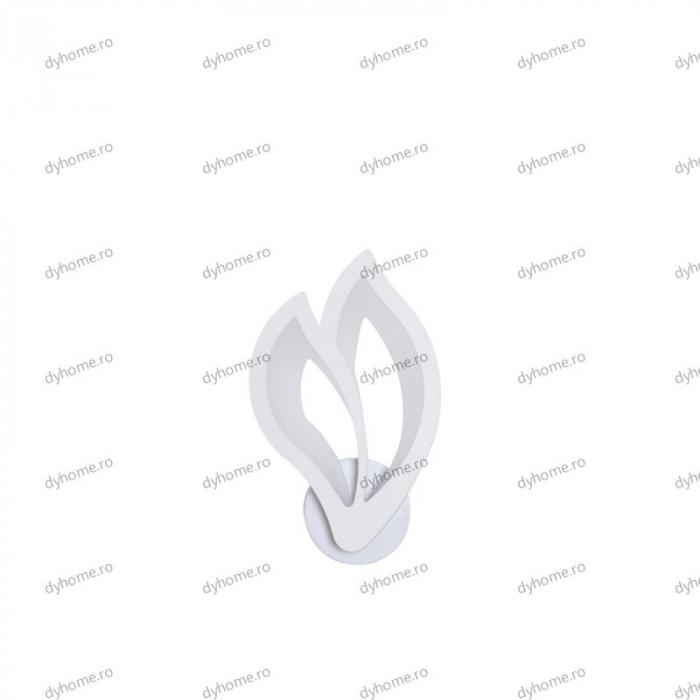 Aplica de perete flama design alb, 3 tipuri de lumina, 24 W [2]
