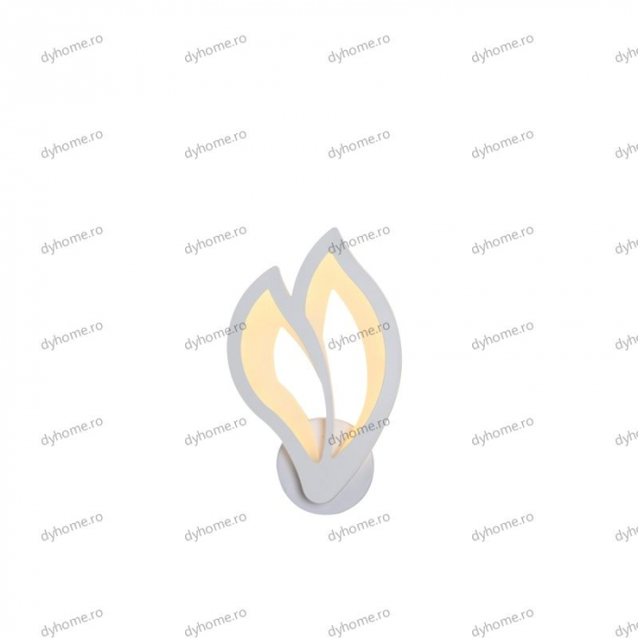 Aplica de perete flama design alb, 3 tipuri de lumina, 24 W [3]
