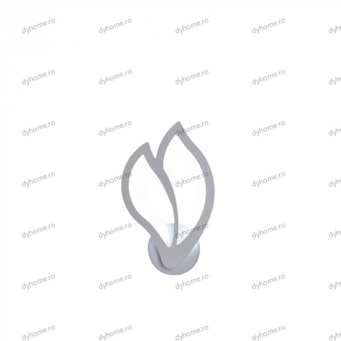 Aplica de perete flama design alb, 3 tipuri de lumina, 24 W [5]