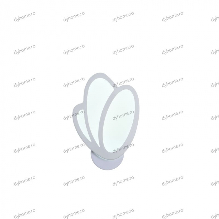 Aplica de perete floare design alb, 3 tipuri de lumina, 26 W [5]