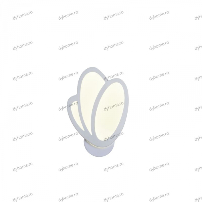 Aplica de perete floare design alb, 3 tipuri de lumina, 26 W [4]