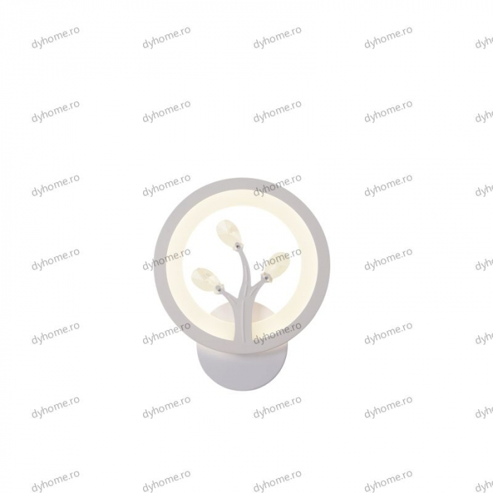 Aplica de perete LED circular design alb, tipuri de lumina, 22W [4]