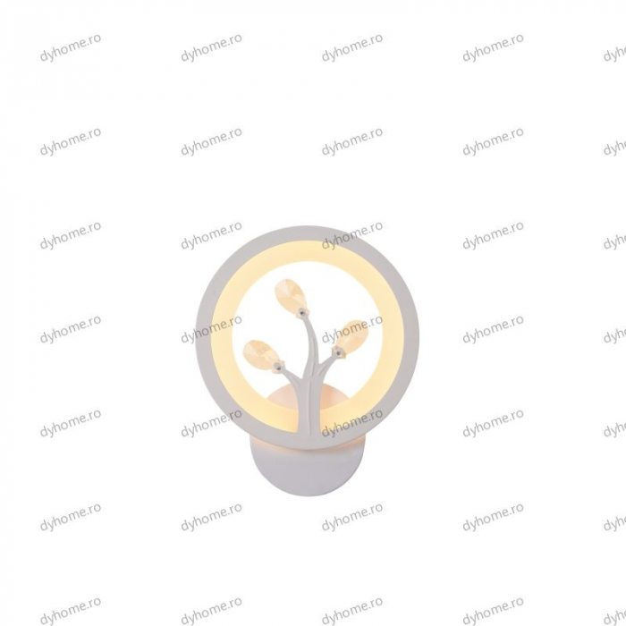 Aplica de perete LED circular design alb, tipuri de lumina, 22W [3]