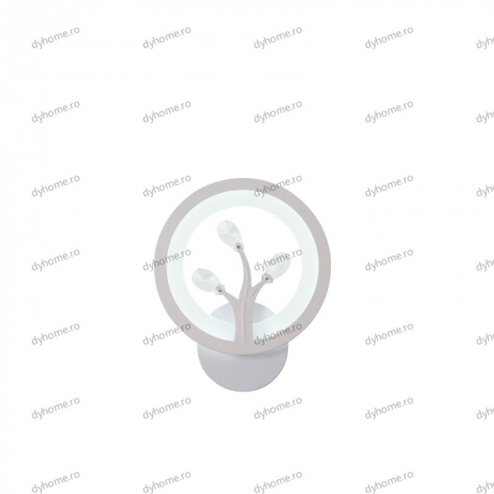 Aplica de perete LED circular design alb, tipuri de lumina, 22W [5]