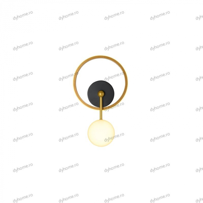 Aplica de perete LED circular design auriu, 3 tipuri de lumina, 38W [3]