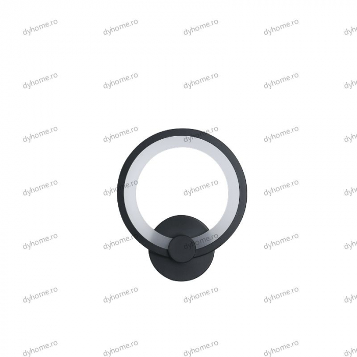 Aplica de perete LED circular design negru, 3 tipuri de lumina, 24W [2]