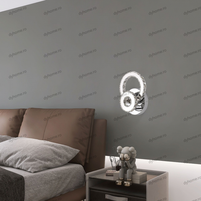 Aplica de perete LED circular design negru, 3 tipuri de lumina, 40W [1]