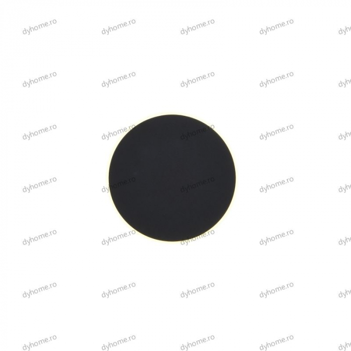 Aplica de perete LED circular design negru touch, 3 tipuri de lumina, 22W [4]