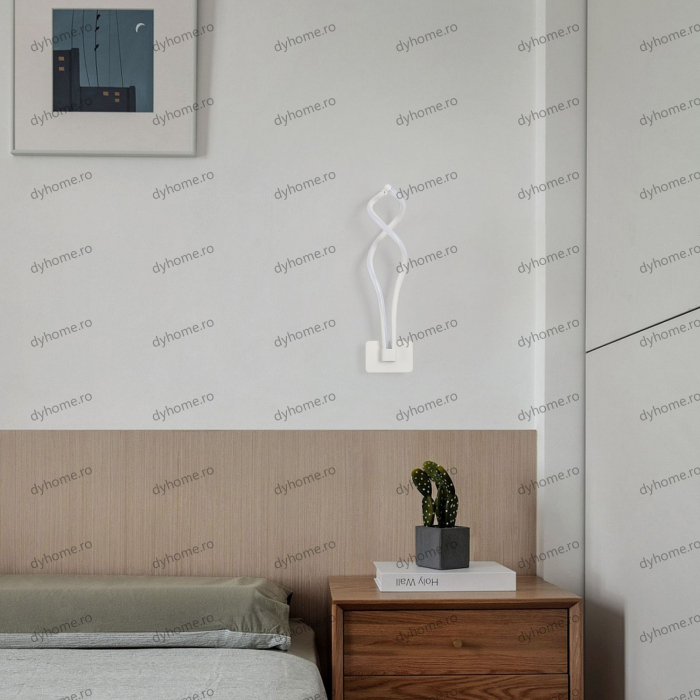 Aplica de perete LED design alb, 3 tipuri de lumina, 40W [1]