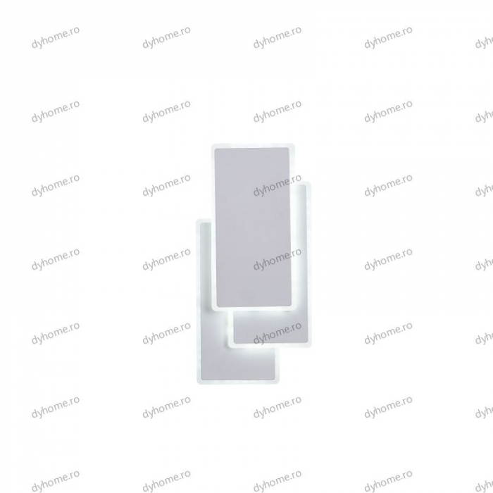 Aplica de perete LED dreptunghi design alb, 3 tipuri de lumina, 54W [5]