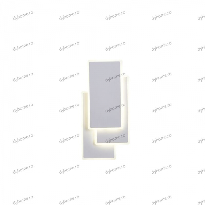 Aplica de perete LED dreptunghi design alb, 3 tipuri de lumina, 54W [4]
