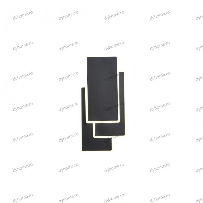 Aplica de perete LED dreptunghi design negru, 3 tipuri de lumina, 54W [5]