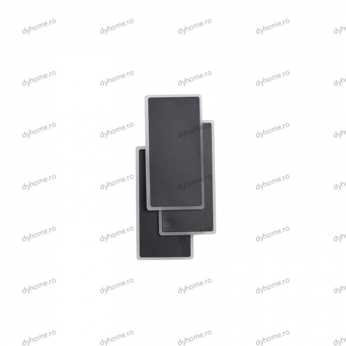Aplica de perete LED dreptunghi design negru, 3 tipuri de lumina, 54W [3]