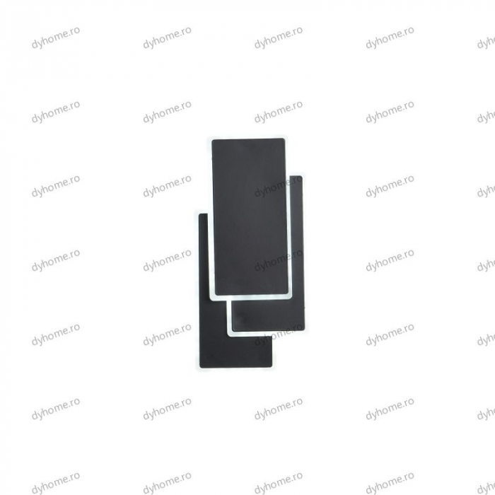 Aplica de perete LED dreptunghi design negru, 3 tipuri de lumina, 54W [6]