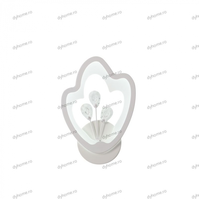 Aplica de perete LED floare design alb, tipuri de lumina, 28W [5]