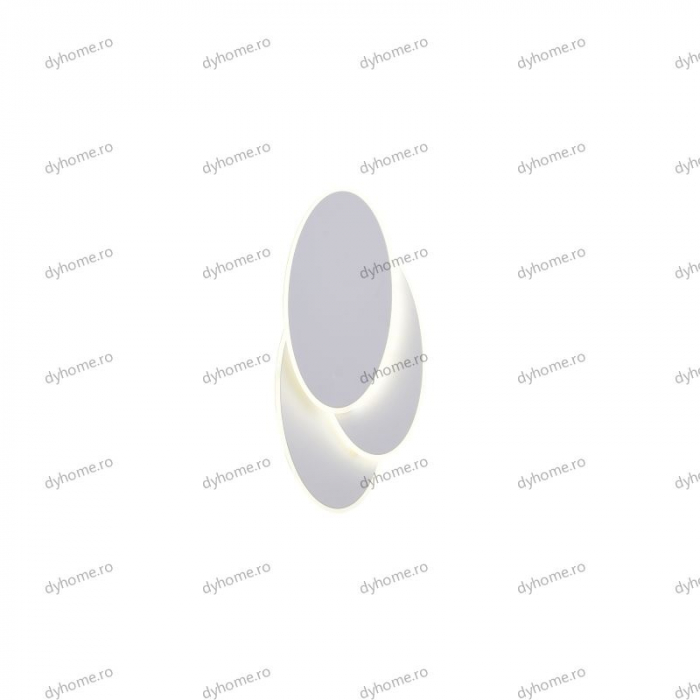 Aplica de perete LED oval design alb, 3 tipuri de lumina, 48W [5]