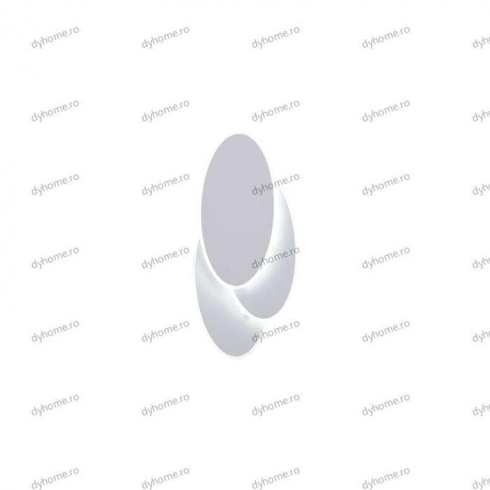 Aplica de perete LED oval design alb, 3 tipuri de lumina, 48W [6]