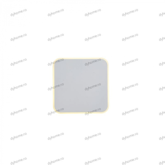 Aplica de perete LED partrat design alb touch, 3 tipuri de lumina, 28W [3]