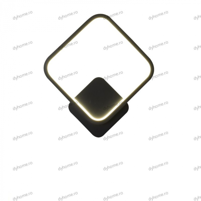 Aplica de perete patrat design negru, 3 tipuri de lumina, 28W [2]