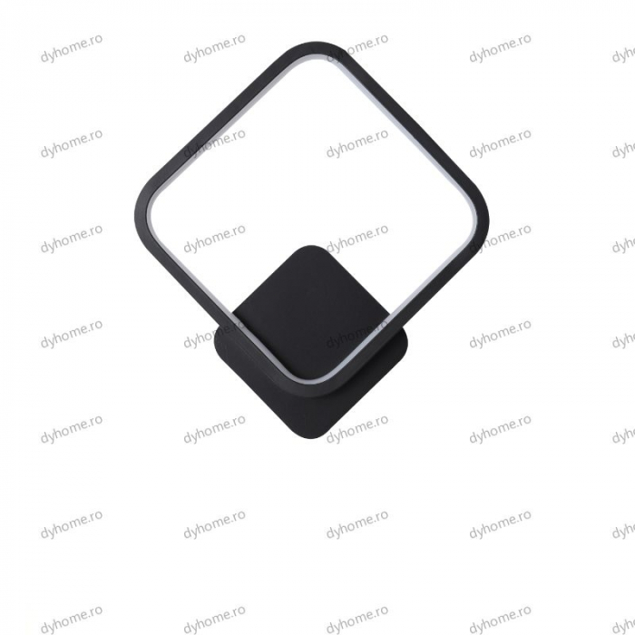 Aplica de perete patrat design negru, 3 tipuri de lumina, 28W [4]